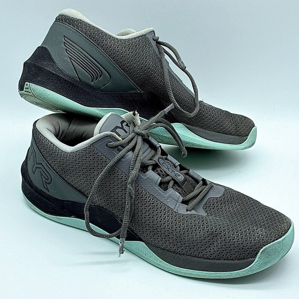 TYR Shoes Mens 11 Gray Mesh CXT-2 Sneakers Preppy Gym Workout Outdoors Luxury